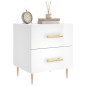 vidaXL Nachttisch Hochglanz-Weiß 40x35x47,5 cm Holzwerkstoff vidaXL Nachttisch Hochglanz-Weiß 40x35x47,5 cm Holzwerkstoff