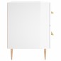 vidaXL Nachttisch Hochglanz-Weiß 40x35x47,5 cm Holzwerkstoff vidaXL Nachttisch Hochglanz-Weiß 40x35x47,5 cm Holzwerkstoff
