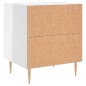 vidaXL Nachttisch Hochglanz-Weiß 40x35x47,5 cm Holzwerkstoff vidaXL Nachttisch Hochglanz-Weiß 40x35x47,5 cm Holzwerkstoff
