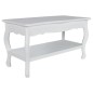 vidaXL Couchtisch mit Ablage MDF Weiß vidaXL Couchtisch mit Ablage MDF Weiß