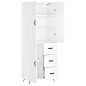 vidaXL Highboard Hochglanz-Weiß 69,5x34x180 cm Holzwerkstoff vidaXL Highboard Hochglanz-Weiß 69,5x34x180 cm Holzwerkstoff