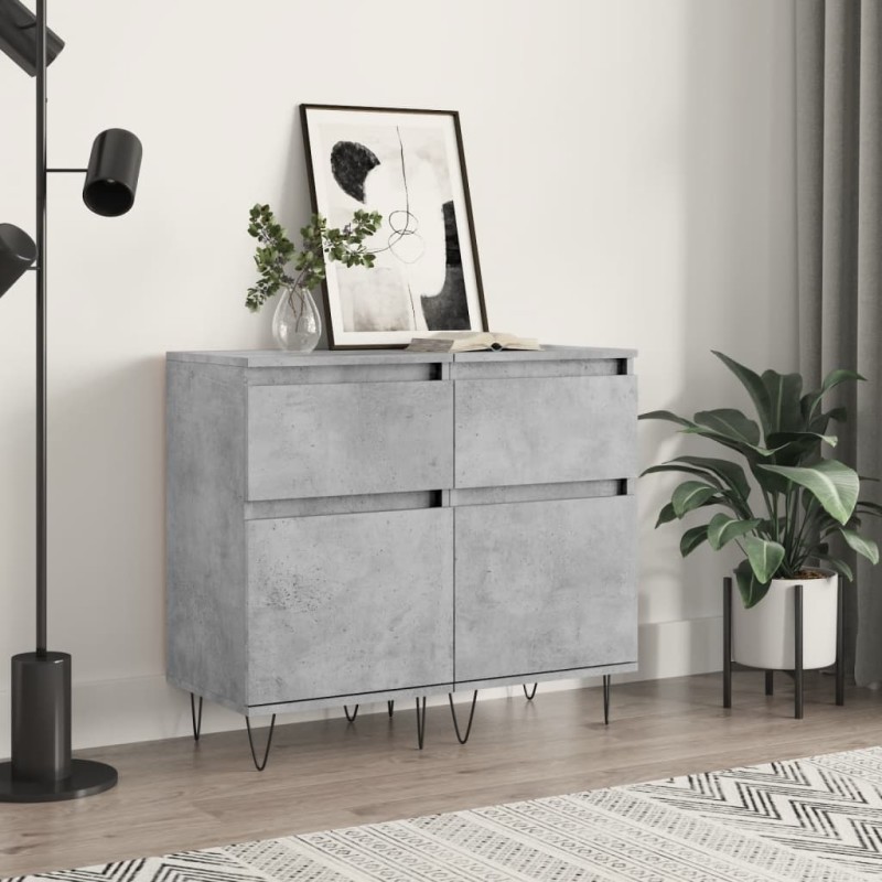 vidaXL Sideboards 2 Stk. Betongrau 40x35x70 cm Holzwerkstoff vidaXL Sideboards 2 Stk. Betongrau 40x35x70 cm Holzwerkstoff