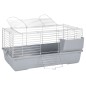 vidaXL Kleintierkäfig Grau 80x45x39 cm Polypropylen und Metall vidaXL Kleintierkäfig Grau 80x45x39 cm Polypropylen und Metall