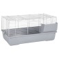 vidaXL Kleintierkäfig Grau 80x45x39 cm Polypropylen und Metall vidaXL Kleintierkäfig Grau 80x45x39 cm Polypropylen und Metall