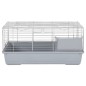 vidaXL Kleintierkäfig Grau 80x45x39 cm Polypropylen und Metall vidaXL Kleintierkäfig Grau 80x45x39 cm Polypropylen und Metall