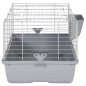 vidaXL Kleintierkäfig Grau 80x45x39 cm Polypropylen und Metall vidaXL Kleintierkäfig Grau 80x45x39 cm Polypropylen und Metall