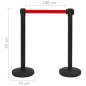 vidaXL Personenleitsysteme 4 Stk. Eisen Schwarz vidaXL Personenleitsysteme 4 Stk. Eisen Schwarz