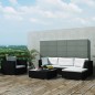 vidaXL 6-tlg. Garten-Lounge-Set mit Kissen Poly Rattan Schwarz vidaXL 6-tlg. Garten-Lounge-Set mit Kissen Poly Rattan Schwarz