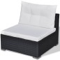 vidaXL 6-tlg. Garten-Lounge-Set mit Kissen Poly Rattan Schwarz vidaXL 6-tlg. Garten-Lounge-Set mit Kissen Poly Rattan Schwarz