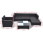 vidaXL 6-tlg. Garten-Lounge-Set mit Kissen Poly Rattan Schwarz vidaXL 6-tlg. Garten-Lounge-Set mit Kissen Poly Rattan Schwarz