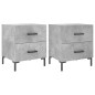 vidaXL Nachttische 2 Stk. Betongrau 40x35x47,5 cm Holzwerkstoff vidaXL Nachttische 2 Stk. Betongrau 40x35x47,5 cm Holzwerkstoff