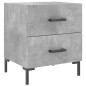 vidaXL Nachttische 2 Stk. Betongrau 40x35x47,5 cm Holzwerkstoff vidaXL Nachttische 2 Stk. Betongrau 40x35x47,5 cm Holzwerkstoff