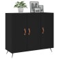 vidaXL Sideboard Schwarz 90x34x80 cm Holzwerkstoff vidaXL Sideboard Schwarz 90x34x80 cm Holzwerkstoff