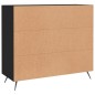 vidaXL Sideboard Schwarz 90x34x80 cm Holzwerkstoff vidaXL Sideboard Schwarz 90x34x80 cm Holzwerkstoff
