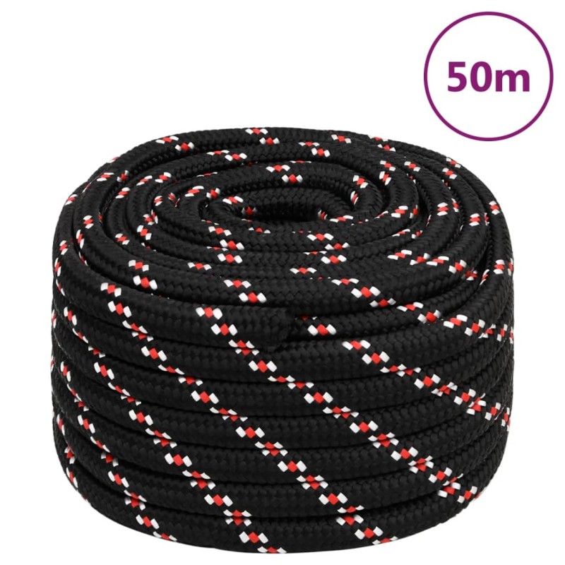 vidaXL Bootsseil Schwarz 20 mm 50 m Polypropylen vidaXL Bootsseil Schwarz 20 mm 50 m Polypropylen