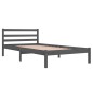 vidaXL Massivholzbett Kiefer 100x200 cm Grau vidaXL Massivholzbett Kiefer 100x200 cm Grau