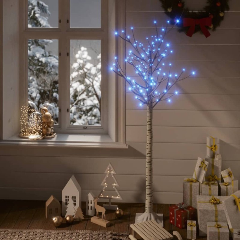 vidaXL Weihnachtsbaum 140 LEDs 1,5 m Blau Weide Indoor Outdoor vidaXL Weihnachtsbaum 140 LEDs 1,5 m Blau Weide Indoor Outdoor