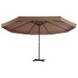 vidaXL Sonnenschirm mit Aluminium-Mast 500 cm Taupe vidaXL Sonnenschirm mit Aluminium-Mast 500 cm Taupe