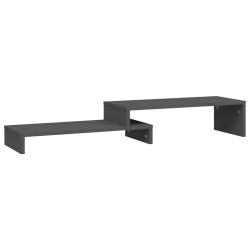 vidaXL Monitorständer Grau (52-101)x22x14 cm Massivholz Kiefer