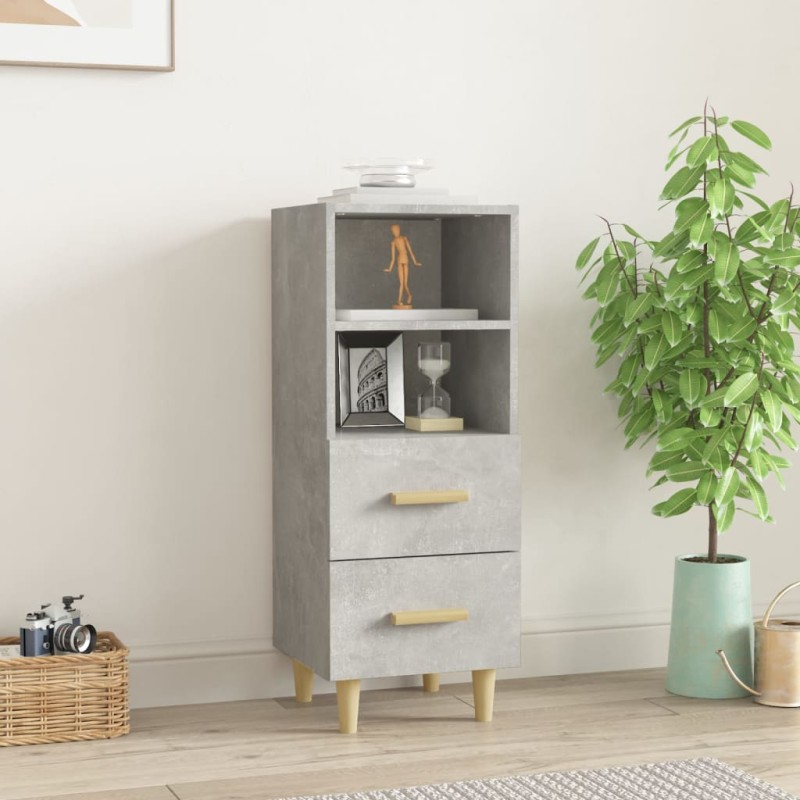 vidaXL Sideboard Betongrau 34,5x34x90 cm Holzwerkstoff vidaXL Sideboard Betongrau 34,5x34x90 cm Holzwerkstoff
