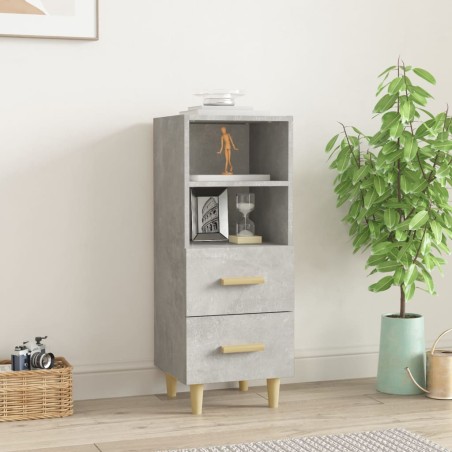 vidaXL Sideboard Betongrau 34,5x34x90 cm Holzwerkstoff