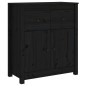 vidaXL Sideboard Schwarz 70x35x80 cm Massivholz Kiefer vidaXL Sideboard Schwarz 70x35x80 cm Massivholz Kiefer