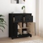 vidaXL Sideboard Schwarz 70x35x80 cm Massivholz Kiefer vidaXL Sideboard Schwarz 70x35x80 cm Massivholz Kiefer