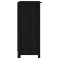 vidaXL Sideboard Schwarz 70x35x80 cm Massivholz Kiefer vidaXL Sideboard Schwarz 70x35x80 cm Massivholz Kiefer
