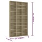 vidaXL CD-Schrank Sonoma-Eiche 102x16x177,5 cm Holzwerkstoff vidaXL CD-Schrank Sonoma-Eiche 102x16x177,5 cm Holzwerkstoff