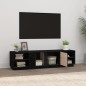vidaXL TV-Schrank Schwarz 156x40x40 cm Massivholz Kiefer vidaXL TV-Schrank Schwarz 156x40x40 cm Massivholz Kiefer