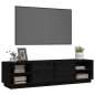 vidaXL TV-Schrank Schwarz 156x40x40 cm Massivholz Kiefer vidaXL TV-Schrank Schwarz 156x40x40 cm Massivholz Kiefer