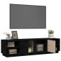 vidaXL TV-Schrank Schwarz 156x40x40 cm Massivholz Kiefer vidaXL TV-Schrank Schwarz 156x40x40 cm Massivholz Kiefer
