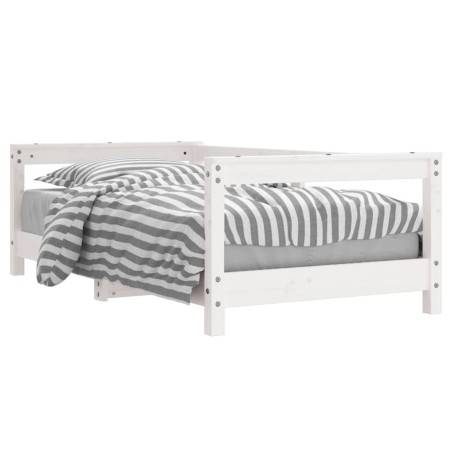 vidaXL Kinderbett Weiß 70x140 cm Massivholz Kiefer