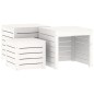 vidaXL 3-tlg. Gartenbox-Set Weiß Massivholz Kiefer vidaXL 3-tlg. Gartenbox-Set Weiß Massivholz Kiefer