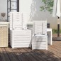 vidaXL 3-tlg. Gartenbox-Set Weiß Massivholz Kiefer vidaXL 3-tlg. Gartenbox-Set Weiß Massivholz Kiefer