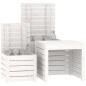 vidaXL 3-tlg. Gartenbox-Set Weiß Massivholz Kiefer vidaXL 3-tlg. Gartenbox-Set Weiß Massivholz Kiefer