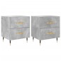 vidaXL Nachttische 2 Stk. Betongrau 40x35x47,5 cm Holzwerkstoff vidaXL Nachttische 2 Stk. Betongrau 40x35x47,5 cm Holzwerkstoff