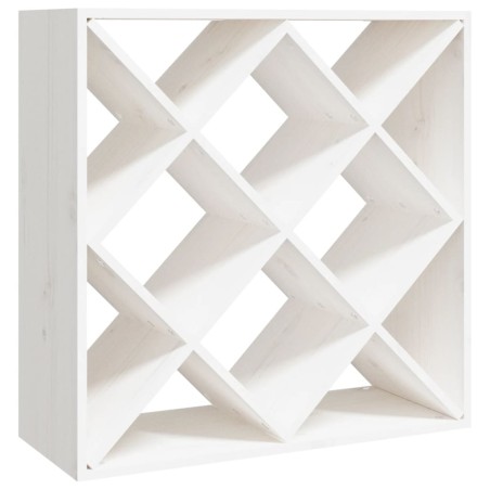 vidaXL Weinregal Weiß 62x25x62 cm Massivholz Kiefer