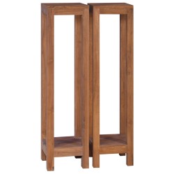 vidaXL Pflanzenständer 2-tlg. 25x25x100 cm Teak Massivholz