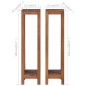 vidaXL Pflanzenständer 2-tlg. 25x25x100 cm Teak Massivholz vidaXL Pflanzenständer 2-tlg. 25x25x100 cm Teak Massivholz