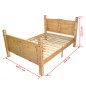 Bett mit Matratze Mexikanische Kiefer Corona-Stil 160 x 200 cm Bett mit Matratze Mexikanische Kiefer Corona-Stil 160 x 200 cm