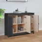 vidaXL Sideboard Grau 100x35x74 cm Massivholz Kiefer vidaXL Sideboard Grau 100x35x74 cm Massivholz Kiefer