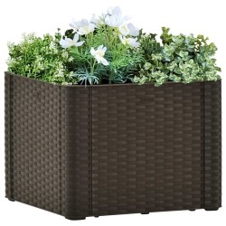 vidaXL Garten-Hochbeet mit Selbstbewässerungssystem Mokka 43x43x33 cm