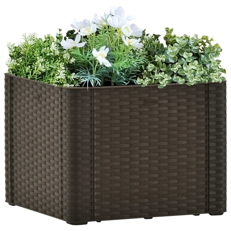 vidaXL Garten-Hochbeet mit Selbstbewässerungssystem Mokka 43x43x33 cm vidaXL Garten-Hochbeet mit Selbstbewässerungssystem Mokka 43x43x33 cm