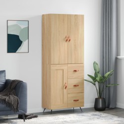 Highboard Sonoma-Eiche 69,5x34x180 cm Holzwerkstoff