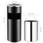 vidaXL Standaschenbecher 30 L Stahl Schwarz vidaXL Standaschenbecher 30 L Stahl Schwarz