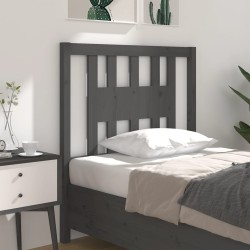vidaXL Kopfteil Grau 96x4x100 cm Massivholz Kiefer
