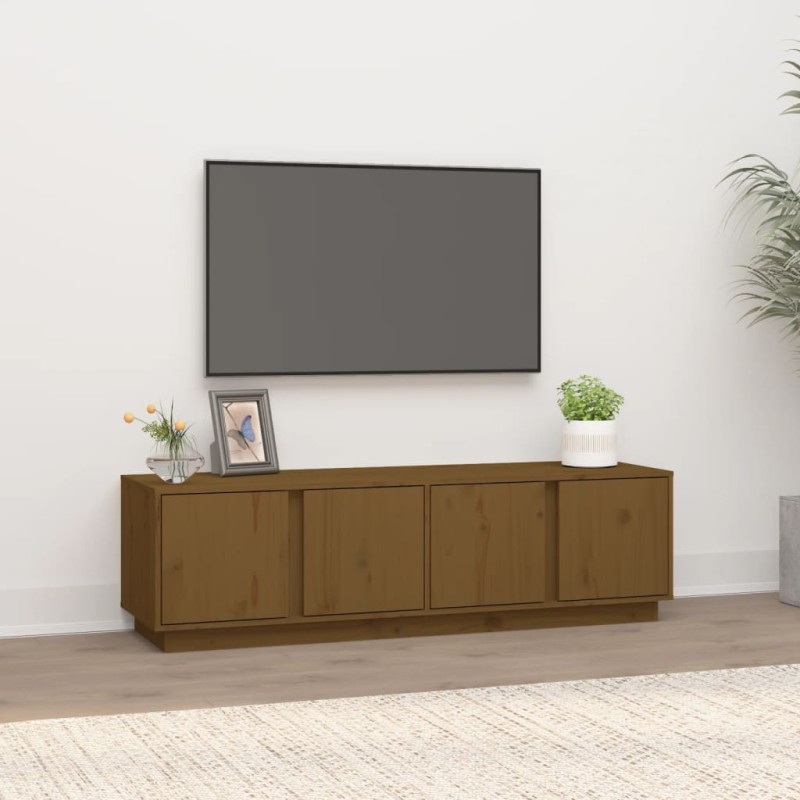 vidaXL TV-Schrank Honigbraun 140x40x40 cm Massivholz Kiefer vidaXL TV-Schrank Honigbraun 140x40x40 cm Massivholz Kiefer