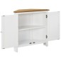 vidaXL Eckschrank 80x33,5x78 cm Eiche Massivholz vidaXL Eckschrank 80x33,5x78 cm Eiche Massivholz