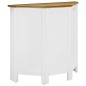 vidaXL Eckschrank 80x33,5x78 cm Eiche Massivholz vidaXL Eckschrank 80x33,5x78 cm Eiche Massivholz